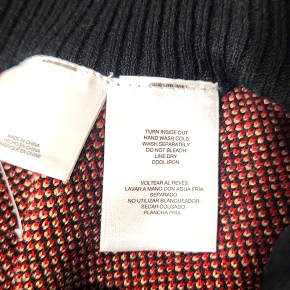 NWT Anne Klein Zip Front Poncho Sweater Size Medium - Picture 10 of 13